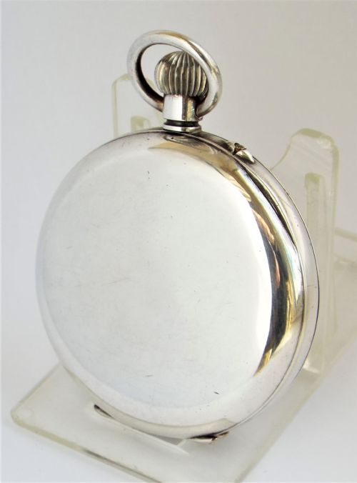 fig 1. Antique Swiss silver pocket watch.