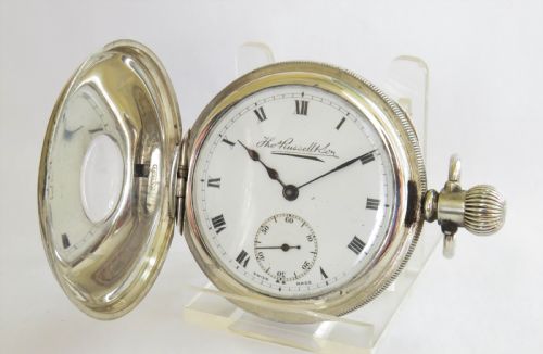 Antique Thomas Russell Silver Half Hunter Pocket Watch