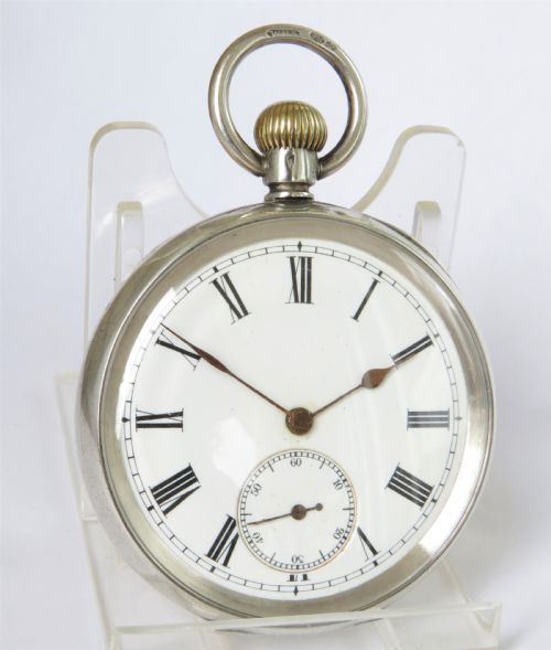 fig 1. Antique silver Omega pocket watch, c1910s