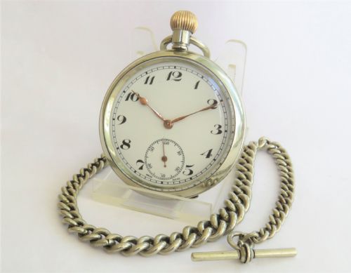 Antique Dimier Freres & Cie Uno Pocket Watch and Chain