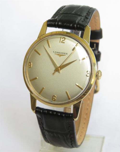 Gents 9ct Gold Longines Wrist Watch, 1960