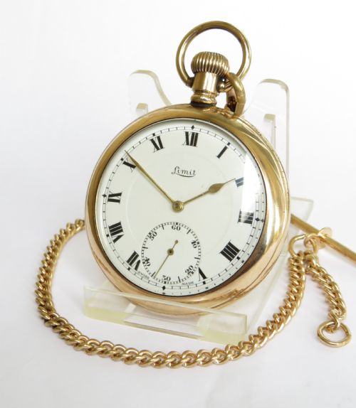 Antique Limit Pocket Watch and Chain