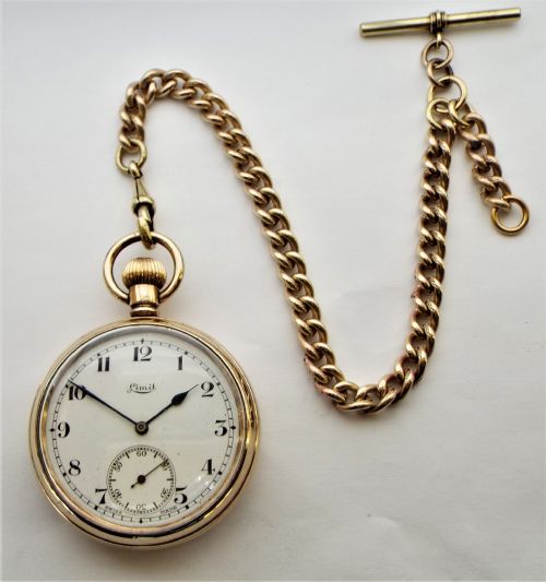 fig 2. A 1920s Limit pocket watch and chain.