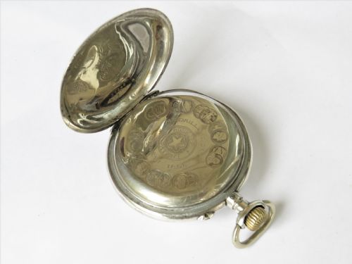 fig 3. Antique silver Wille Frères Roskopf pocket watch