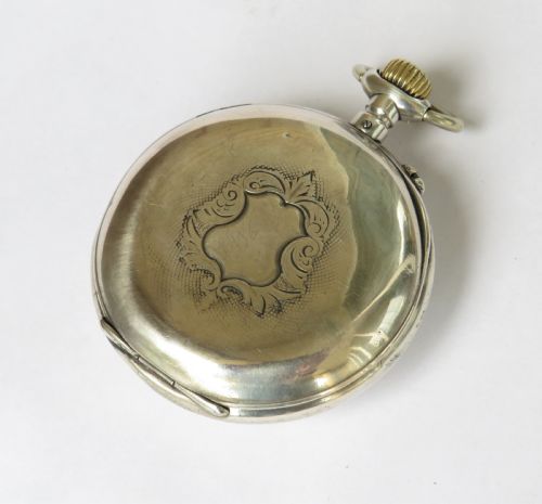 fig 4. Antique silver Wille Frères Roskopf pocket watch