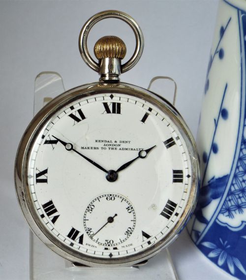 1919 Silver Kendal & Dent Pocket Watch.