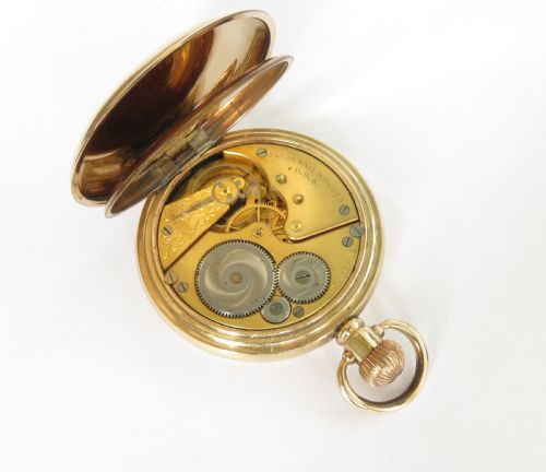 fig 1. 1918 Elgin full hunter pocket watch