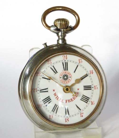 fig 1. Antique Wille Frères Roskopf pocket watch