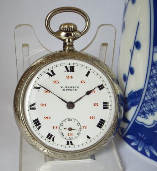 A 1910s Swiss Pocket Watch , H Perrin, Nevers.