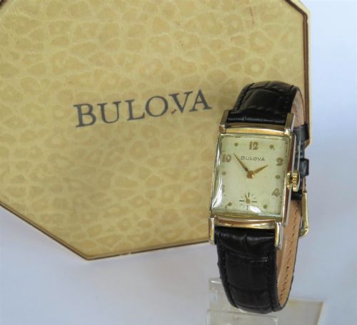fig 1. Mid-size 1953 Bulova wrist watch