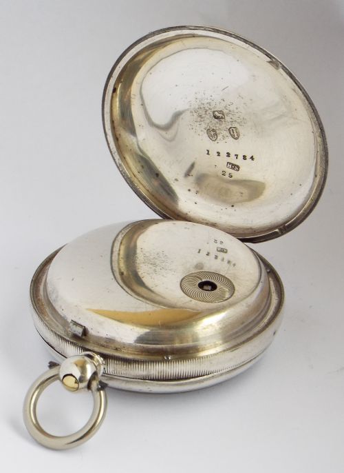 fig 2. Antique silver H Samuel pocket watch, 1890.