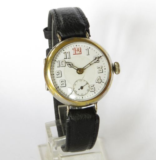 fig 1. Antique trench watch by Adolf Michel
