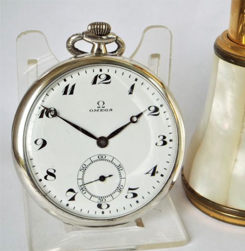 1930s Silver Omega Pocket Watch.