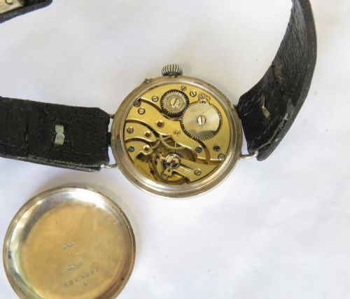 fig 2. Gents silver half hunter wrist watch, 1925