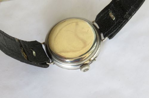 fig 3. Gents silver half hunter wrist watch, 1925