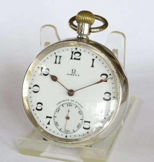 Antique Silver Omega Pocket Watch