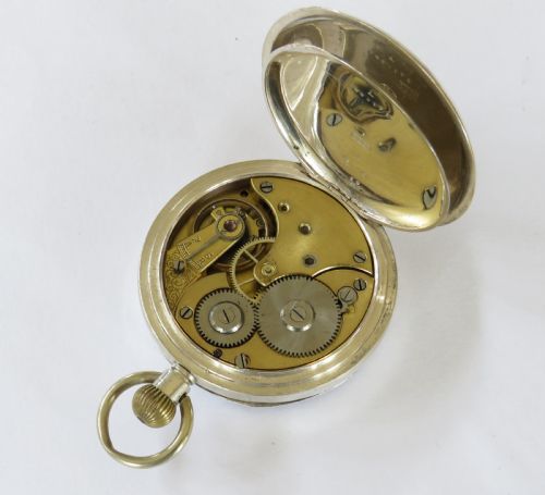 fig 2. Antique silver Omega pocket watch