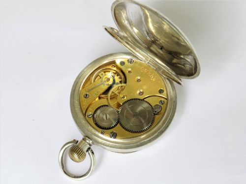 fig 2. Antique silver Omega pocket watch
