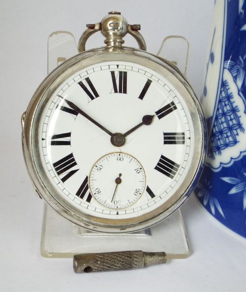 1883 Silver English Lever Pocket Watch.