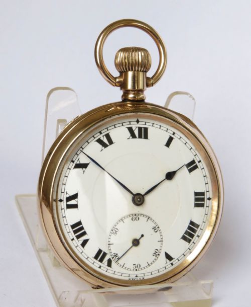 fig 1. 1930s Swiss stem winding pocket watch
