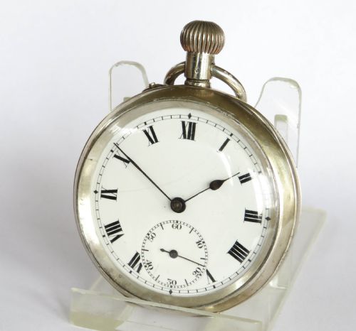Antique 1919 Swiss Silver Pocket Watch