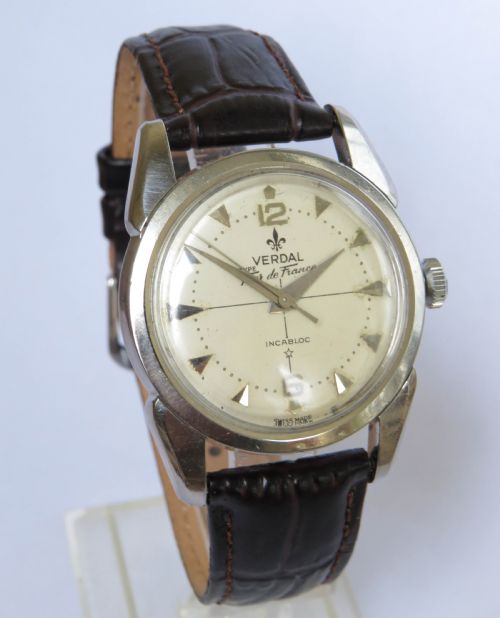 fig 1. Gents 1950s Verdal Type Tour de France wrist watch