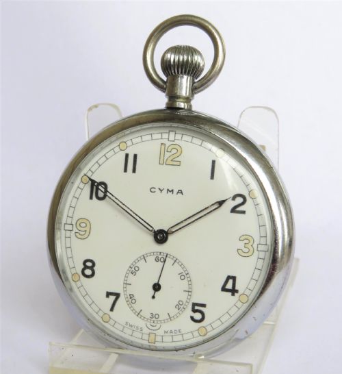 fig 1. 1940s Cyma military pocket watch