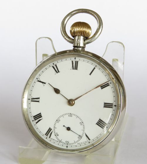 Antique Swiss Silver Pocket Watch, 1919