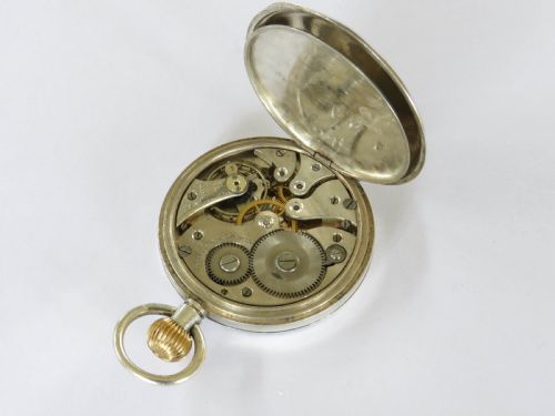fig 3. Antique Swiss silver pocket watch, 1919