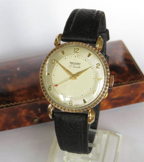 Gents 9ct Gold Rotary Wrist Watch, 1946