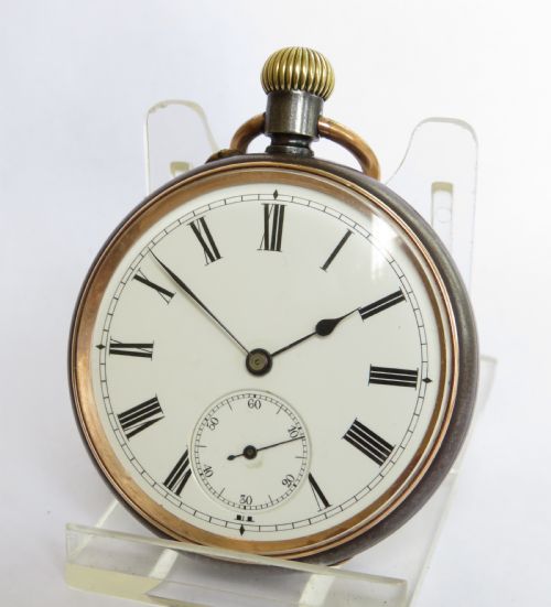 Antique Alpine Gun Metal Pocket Watch