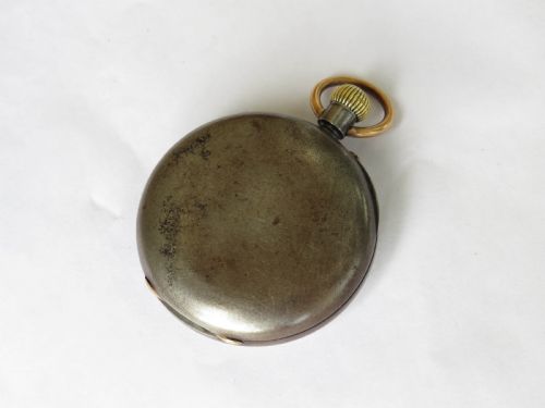 fig 2. Antique Alpine gun metal pocket watch