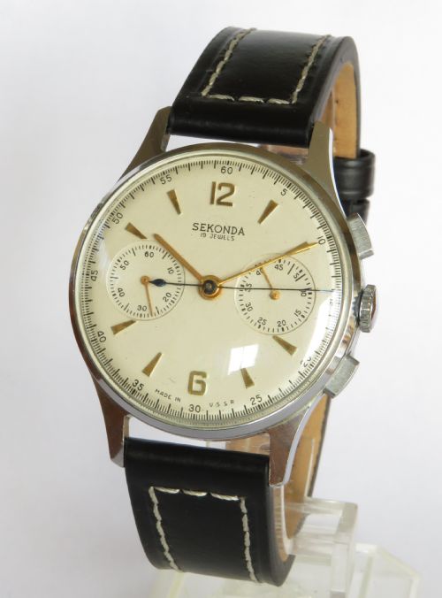 Gents 1960s Sekonda Strela 3017 Cosmonaut Chronograph / Wrist Watch