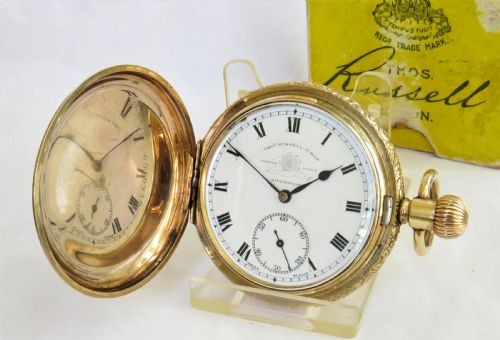 Antique Thomas Russell Full Hunter Pocket Watch