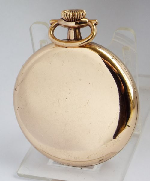 fig 1. Antique 1920s Elgin stem winding pocket watch.