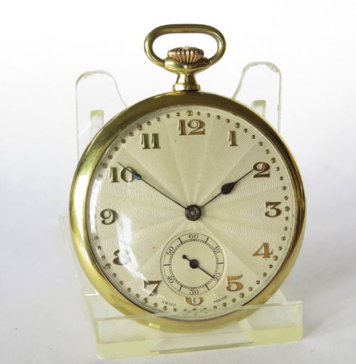 1930s Art Deco Pocket Watch, Super Sunburst Dial