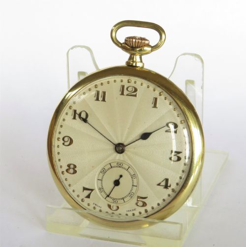 fig 1. 1930s Art Deco pocket watch, super sunburst dial