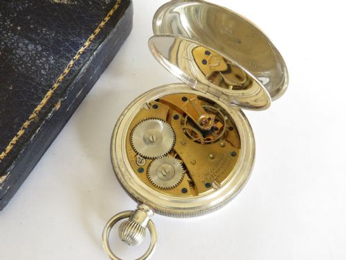 fig 1. Antique silver Waltham full hunter pocket watch