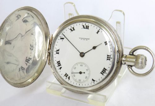 Antique Silver Waltham Pocket Watch, 1917