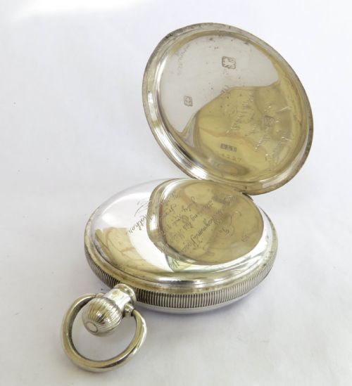 fig 2. Antique silver 1920s Moeris pocket watch.