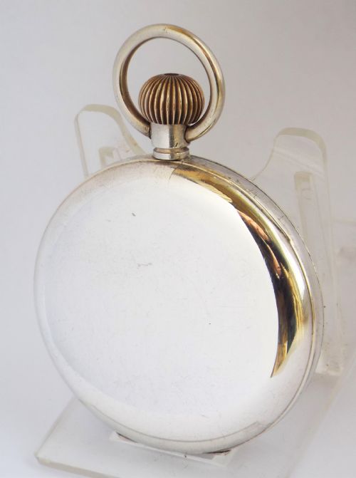 fig 1. Antique Swiss silver pocket watch, 1924.