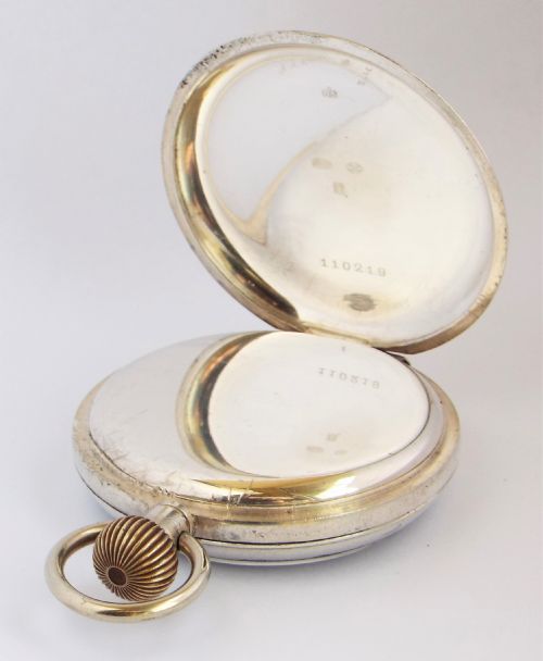 fig 2. Antique Swiss silver pocket watch, 1924.