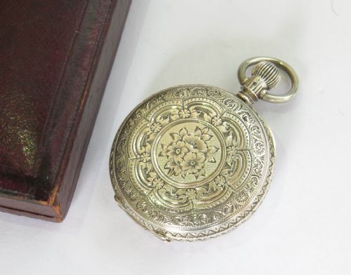 fig 1. Small silver Waltham Royal hunter pocket watch