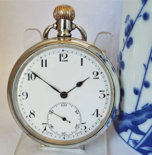 1938 Silver Revue Pocket Watch.