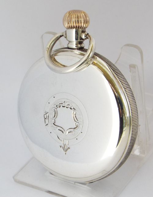 fig 1. 1938 silver Revue pocket watch.