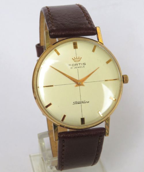 fig 1. Gents Fortis Streamline wrist watch, c1960