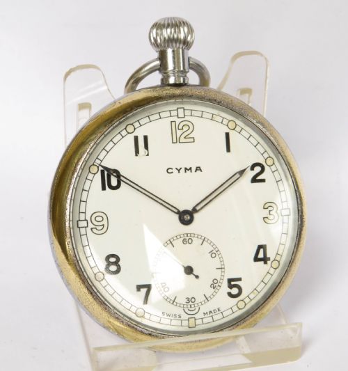 fig 1. 1940s Cyma military pocket watch