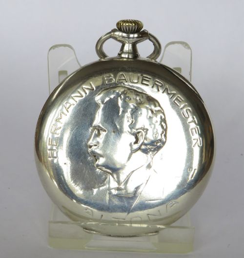 fig 1. Historical 1930s silver Doxa pocket watch