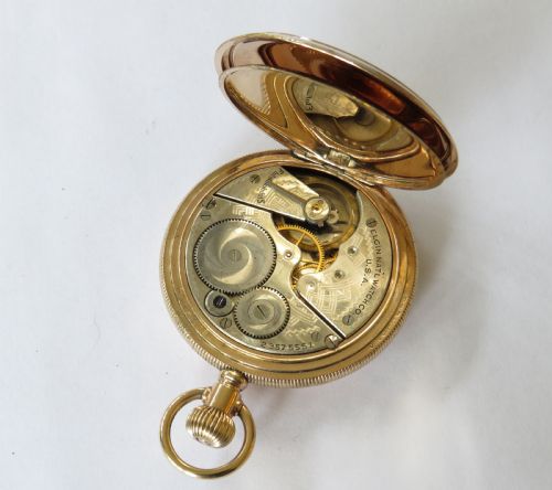 fig 1. 1921 Elgin full hunter pocket watch