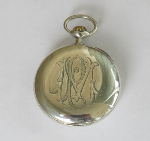 fig 2. Antique silver Omega pocket watch